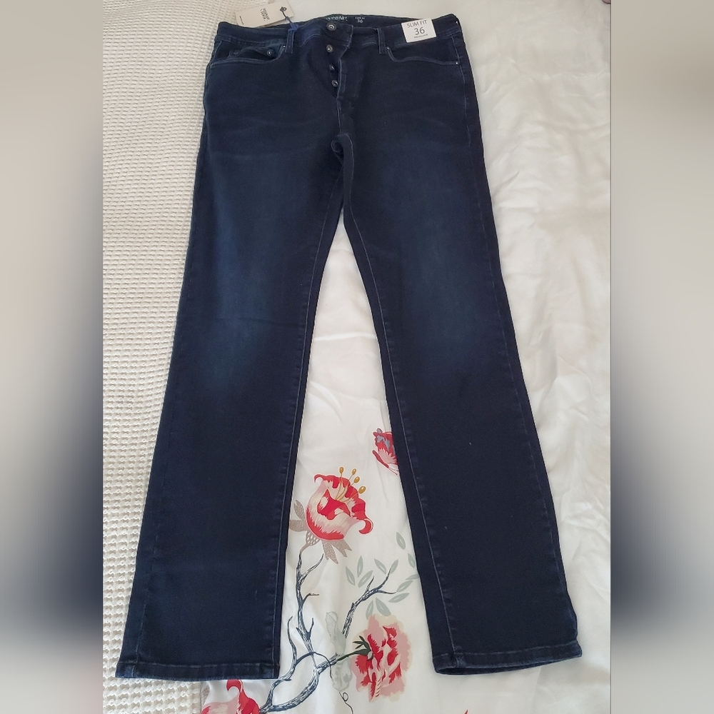 Renuar Visionary Denim Men's Slim Fit Jeans - Dark Blue